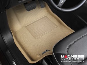 Dodge RAM 1500/ 2500/ 3500 Crew/ Mega Cab Floor Mats (Set of 2) - Front - Tan by 3D MAXpider